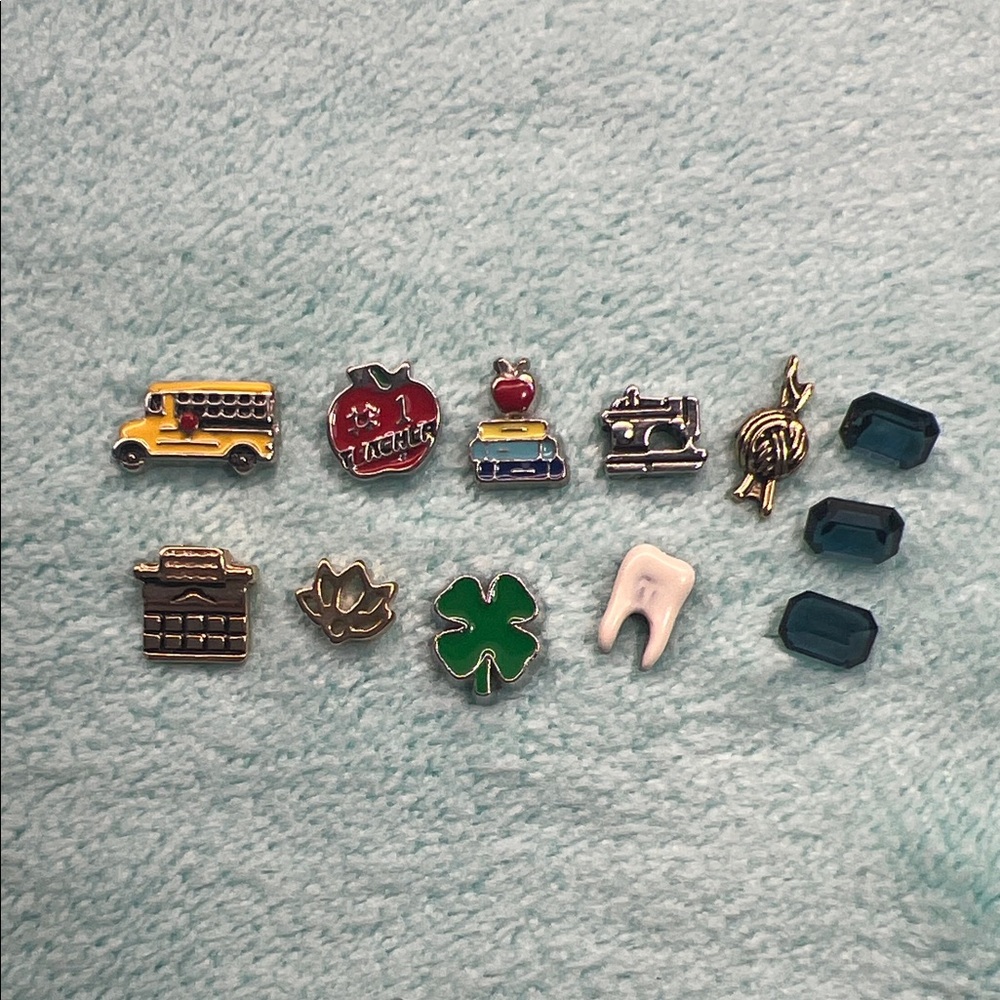 Floating Locket Charms : teacher theme